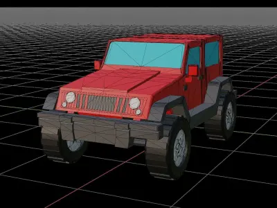 Jeep Car Low-poly 3D model purchase