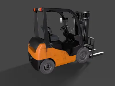 forklift Low-poly 3D model