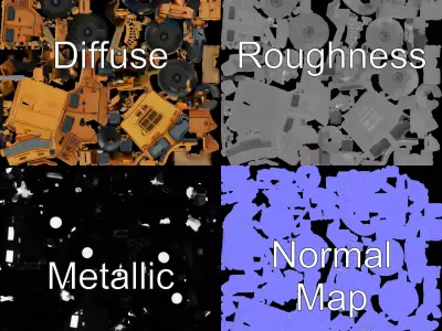 Desert Camo Armored SUV model pack Low-poly 3D model