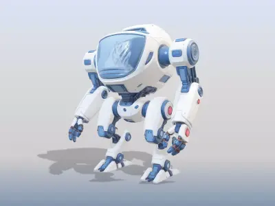 Humanoid Robotic Suit Realistic Model for Games Visual Effects 3D model