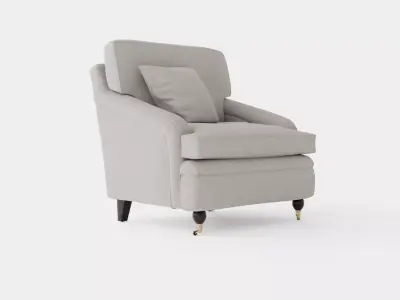 Howard armchair sand Low-poly 3D model