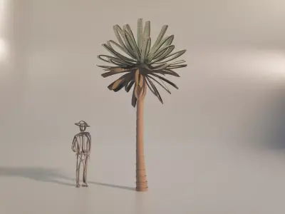 Conceptual palm tree S1Cv2 Low-poly 3D model