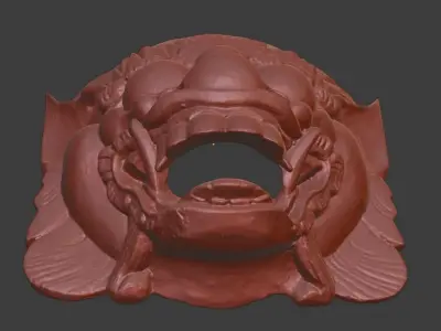 African Mask 04 high-poly 3D print model