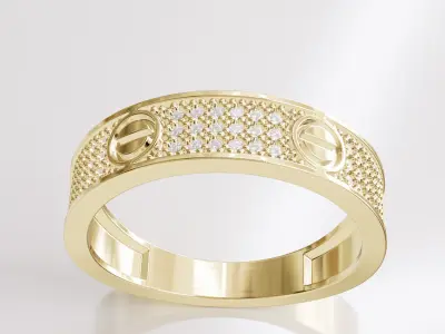 Jewelry Diamond Ring Model RG10 Free 3D print model