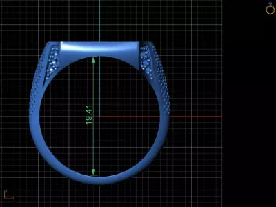 Luxury Dollar Sign Mens Ring With Diamonds Jewelry Gents Rings 3D print model