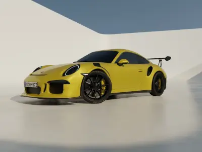 porsche 911 GT3 RS 3D model Textured