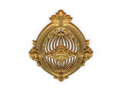 Classic carved decor ornament 353 3D model