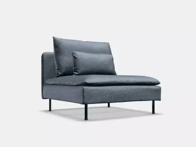 SODERHAMN 1-seater section 1 Low-poly 3D model