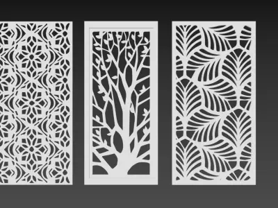 Woden Decorative Panel 3D model