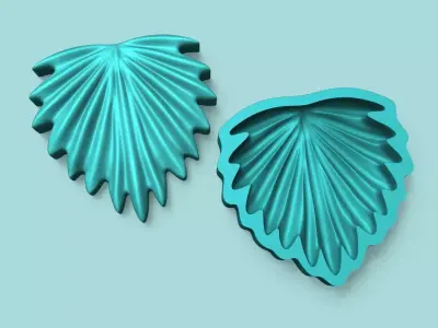 Chinese Fan Palm Leaf - Silicone Mold Maker - Template 3D print model