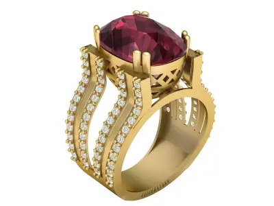 LUXURY WEDDING DIMOND RING FOR WOMEN 3D PRINTABLE MODEL 3D print model