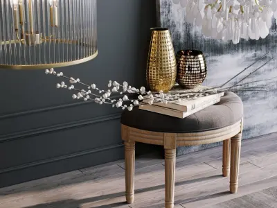 Elegant chandeliers 3D model