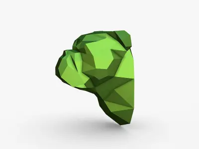 english bulldog head 3D print model