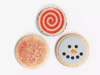 Cookies for Christmas Low-poly 3D model