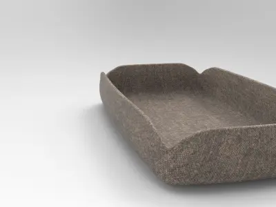 Tres Tray Low-poly 3D model