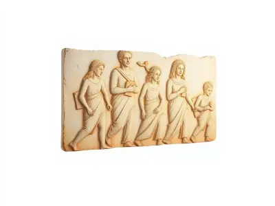 Ancient Relief Sculpture model pack Low-poly 3D model