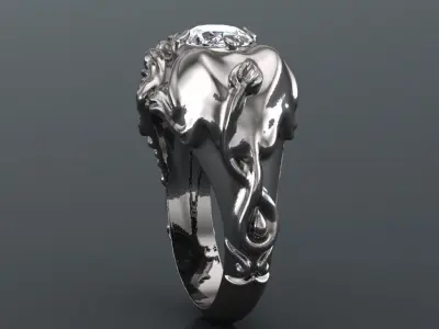 Lion Ring 3D print model order