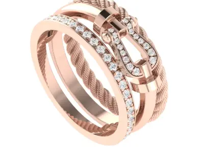 Force Rise ring size EU55 3D print model