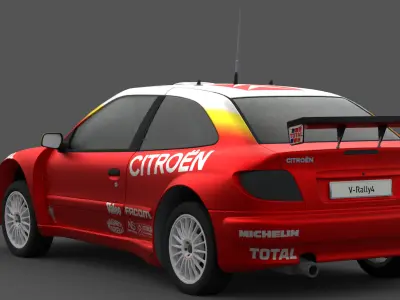  Citroen Xsara Kit Car Low-poly 3D model