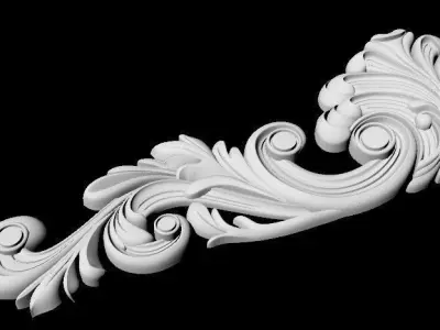 Central decor ornament for furniture 3D model 877