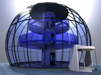 Spherical building 3D model