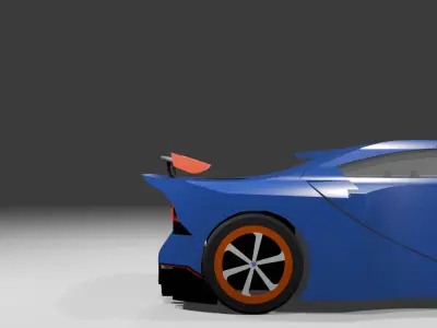 Carbon Spoiler  Low-poly 3D model