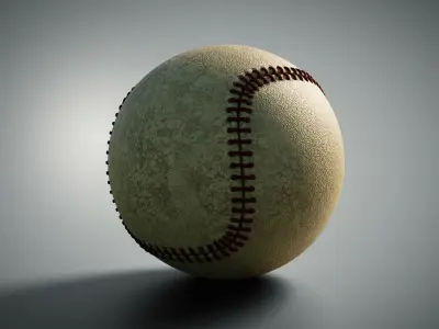 Baseball ball Free low-poly 3D model