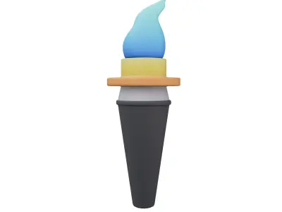 Torch Icon v1 002 Low-poly 3D model