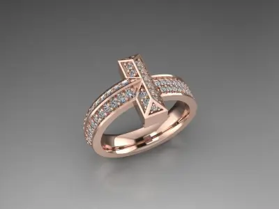 Ring T Tiffany 3D print model