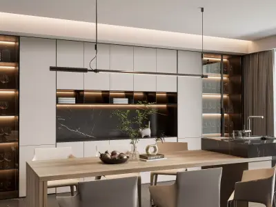 Dining room  Dining interior  Dining table 26 3D model