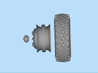 STL printable Mold RC Truck tire Rims and Tire files 3D print model