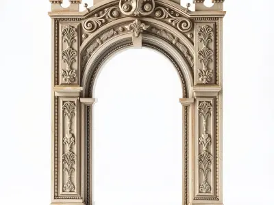 Ornate Archway Model Pack with Decorative Detailing Low-poly 3D model