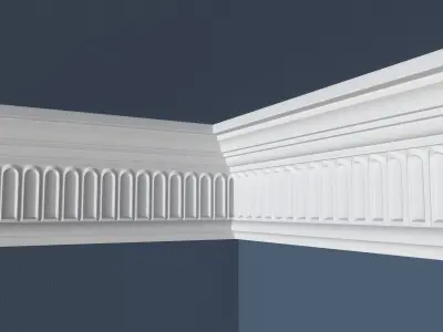 Decorative Crown Molding 3D model 5