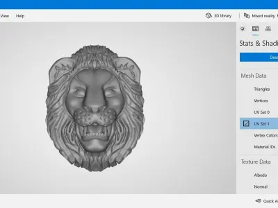 Lion Head pendant 3dm stl obj  3D print model