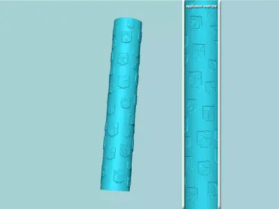 Texture Roll 80 Attack Titan Positive - Fondant Decoration Maker 3D print model