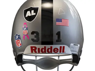 Riddell vsr 4 helmet-oakland raiders 3D model