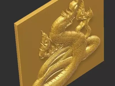 Phayanakh serpent Naga animals in Thai literature 3D print model Free 3D print model