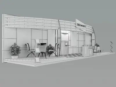 Booth Exhibition Stand a429 3D model