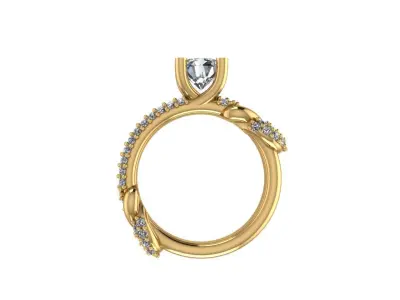 1ct Solitaire Ring 3D print model 3D print model