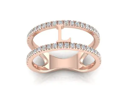 Jewelry Alphabet Ring L 3D print model