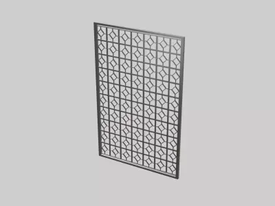 Master Bedroom Room Divider Low-poly 3D model