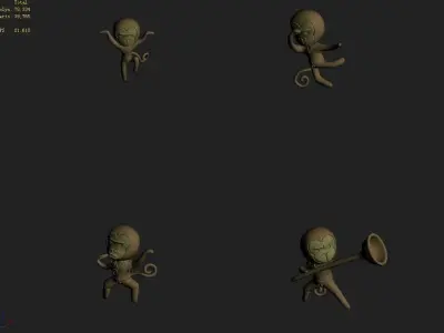 Stone Zhenmo Cave - Stone Monkey 3D model