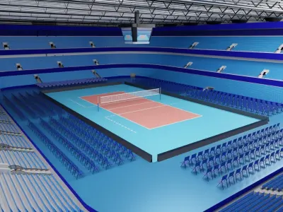 Volleyball Stadium Low-poly 3D model