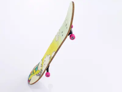 Skateboard  Low-poly 3D model