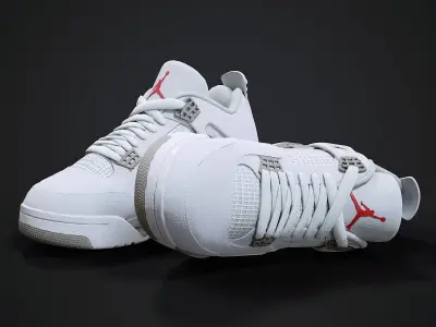 Air Jordan4-retro sneaker-v1 Low-poly 3D model