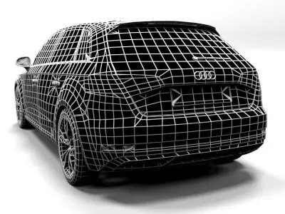 AUDI A3 ETRON 2017 Low-poly 3D model