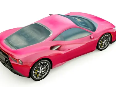 Generic Supercar v24 Low-poly 3D model