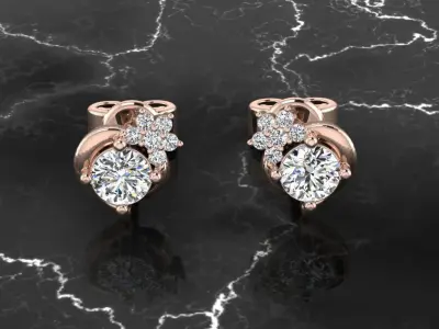 Jewelry Earring 3D print model 3