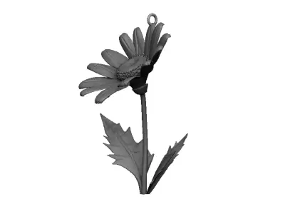 daisy flower pendant 3D print model