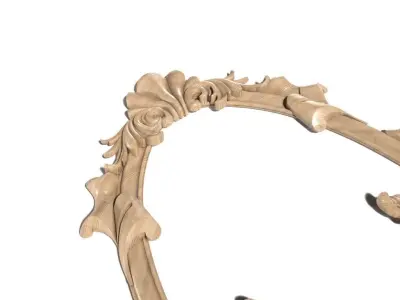 Frame-024 ornately carved wooden frame 3D model